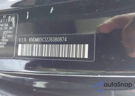 2018 Kia Sedona Lx z USA, uszkodzony, nr VIN KNDMB5C12J6380874